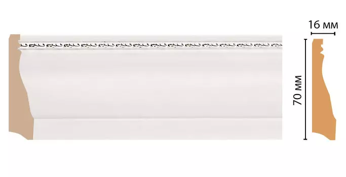 Плинтус напольный DECOMASTER 193-60 ДМ (70*16*2400 мм)