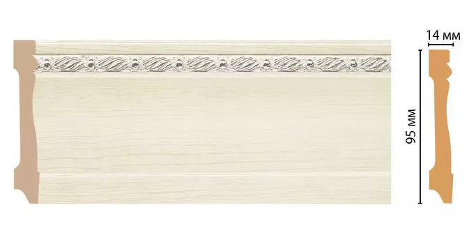 Плинтус напольный DECOMASTER 195-15 (95*14*2400мм)