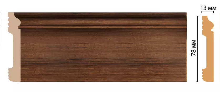 Плинтус напольный DECOMASTER D005-74ДМ (79*13*2400мм)