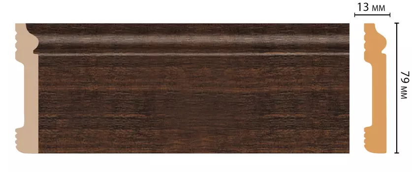 Плинтус напольный DECOMASTER D005-966ДМ (79*13*2400мм)