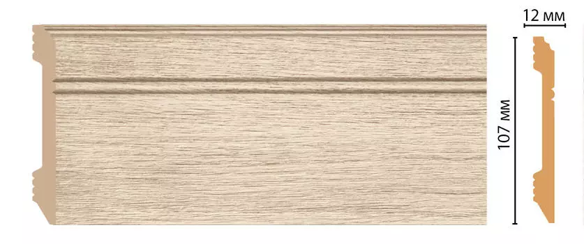 Плинтус напольный DECOMASTER D105-72ДМ (107*12*2400мм)