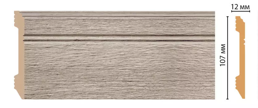 Плинтус напольный DECOMASTER D105-77ДМ (107*12*2400мм)