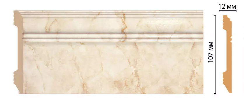 Плинтус напольный DECOMASTER D105-80ДМ (107*12*2400мм)