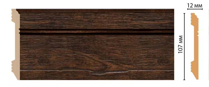 Плинтус напольный DECOMASTER D105-966ДМ (107*12*2400мм)