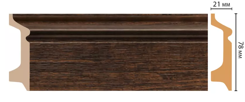 Плинтус напольный DECOMASTER D122-966ДМ (78*21*2400мм)