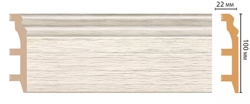 Плинтус напольный DECOMASTER D232-70ДМ (100*22*2400мм)