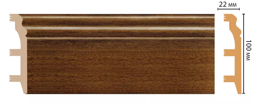 Плинтус напольный DECOMASTER D232-75ДМ (100*22*2400мм)