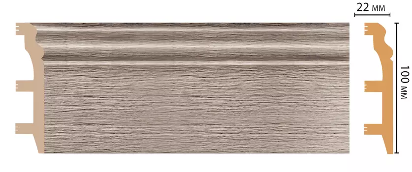 Плинтус напольный DECOMASTER D232-77ДМ (100*22*2400мм)