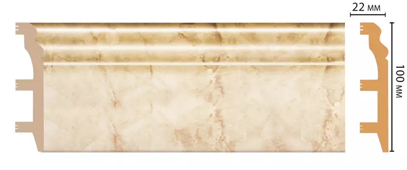 Плинтус напольный DECOMASTER D232-80ДМ (100*22*2400мм)