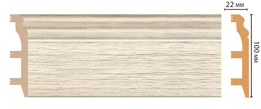 *Плинтус напольный DECOMASTER D233-1070ДМ (120*23*2400 мм)