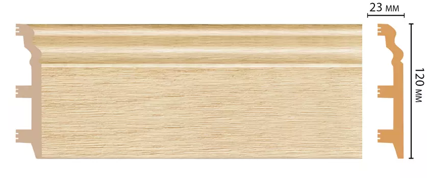 Плинтус напольный DECOMASTER D233-71 ШК/8 (120*23*2400мм)