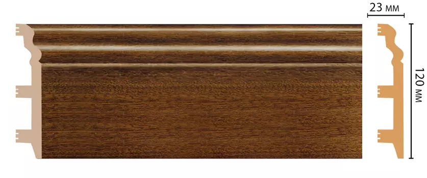 Плинтус напольный DECOMASTER D233-75 ШК/8 (120*23*2400мм)