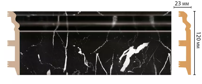 Плинтус напольный DECOMASTER D233-78ДМ (120*23*2400 мм)