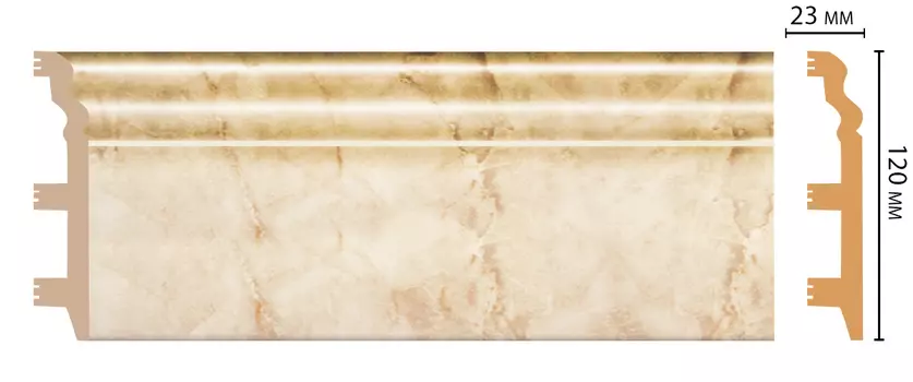 Плинтус напольный DECOMASTER D233-80ДМ (120*23*2400 мм)