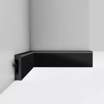 Плинтус напольный DECOMASTER D234-116ДМ (58*16*2400мм) черный матовый