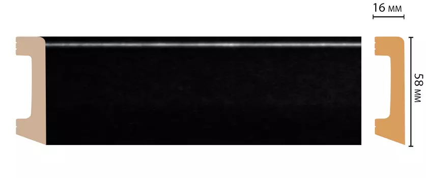 Плинтус напольный DECOMASTER D234-195ДМ (58*16*2400 мм)