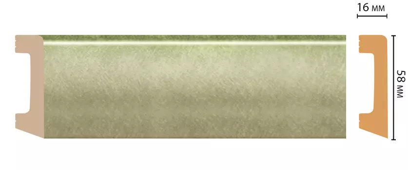 Плинтус напольный DECOMASTER D234-373 ШК/15 (58*16*2400мм)