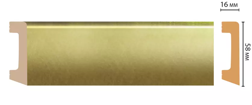 Плинтус напольный DECOMASTER D234-374ДМ (58*16*2400 мм)
