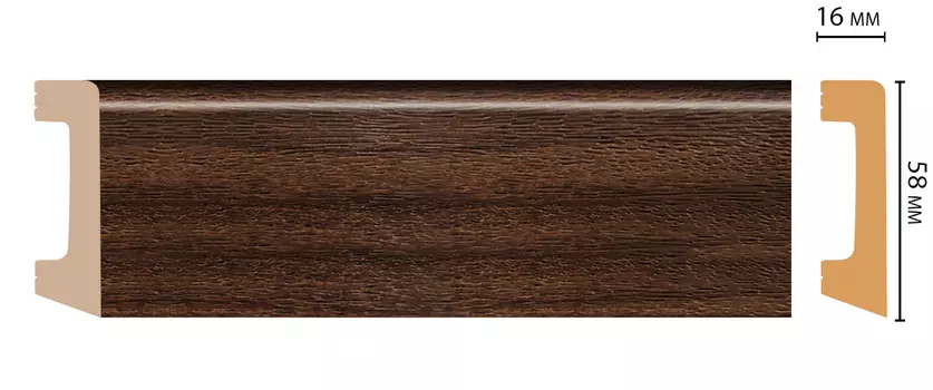 Плинтус напольный DECOMASTER D234-438ДМ (58*16*2400 мм)