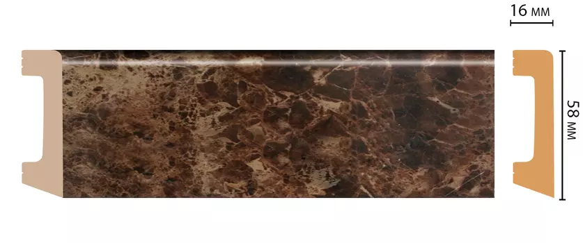 Плинтус напольный DECOMASTER D234-713ДМ (58*16*2400 мм)