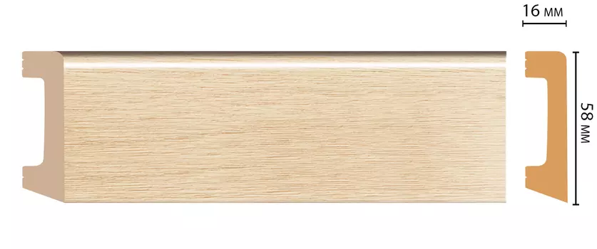 Плинтус напольный DECOMASTER D234-71ДМ (58*16*2400 мм)
