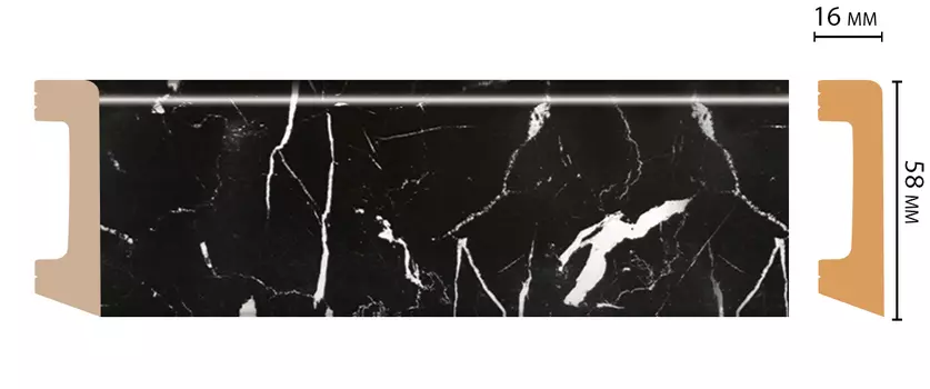 Плинтус напольный DECOMASTER D234-78ДМ (58*16*2400 мм)