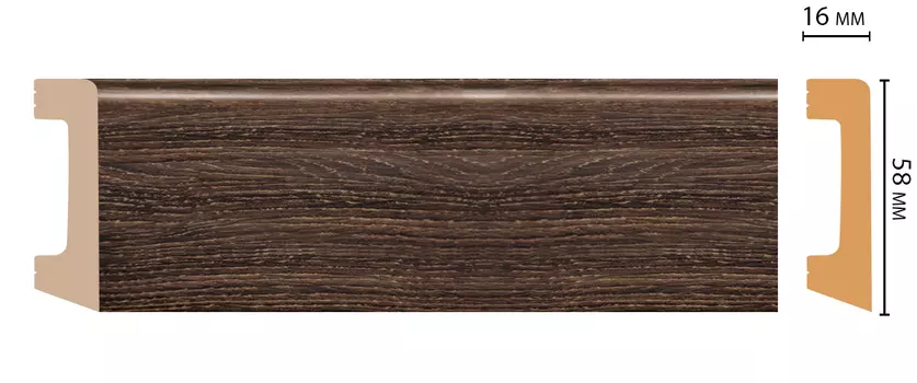 Плинтус напольный DECOMASTER D234-81ДМ (58*16*2400мм)