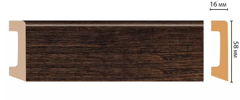 Плинтус напольный DECOMASTER D234-966 ДМ(58*16*2400 мм)
