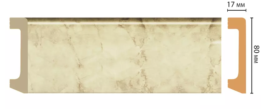 Плинтус напольный DECOMASTER D235-80AДМ (80*17*2400 мм)