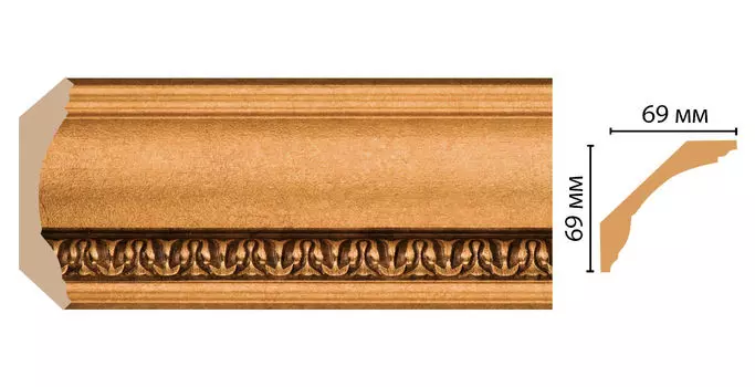 Плинтус потолочный DECOMASTER 100C-1223 (69*69*2400мм)