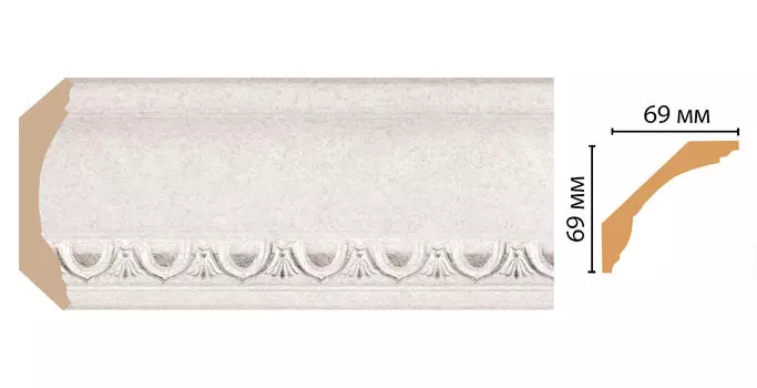 Плинтус потолочный DECOMASTER 100D-19D (69*69*2400мм)