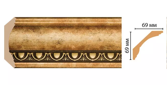 Плинтус потолочный DECOMASTER 100D-57 (69*69*2400мм)
