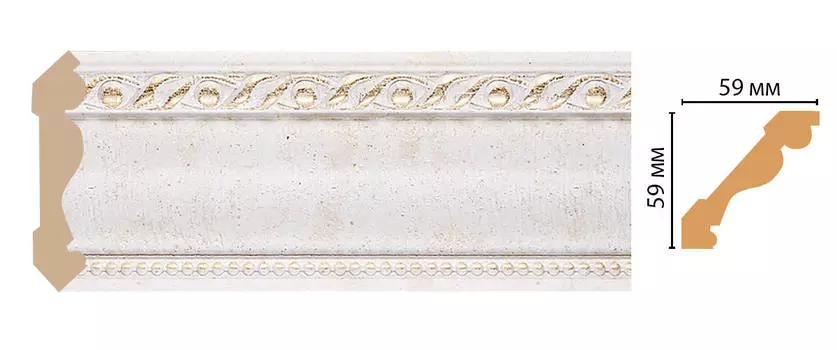 Плинтус потолочный DECOMASTER 123-40 (59*59*2400мм)