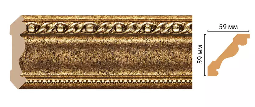 Плинтус потолочный DECOMASTER 123-43 (59*59*2400мм)