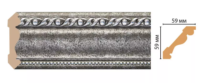 Плинтус потолочный DECOMASTER 123-44 (59*59*2400мм)