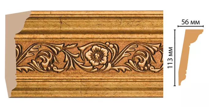 Плинтус потолочный DECOMASTER 129D-58 (113*56*2400мм)