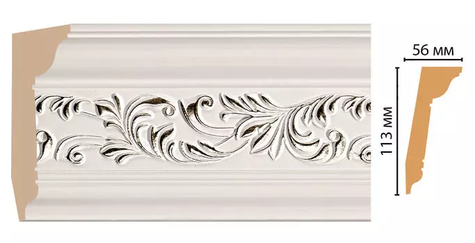 Плинтус потолочный DECOMASTER 129D-60 (113*56*2400мм)