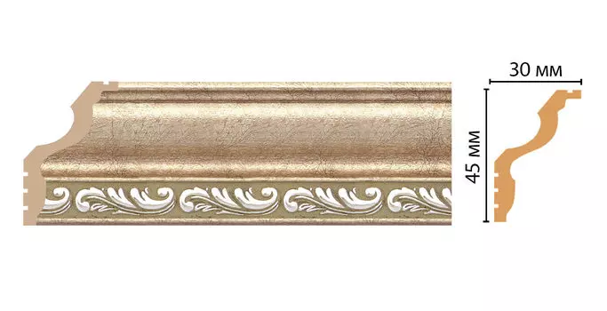 Плинтус потолочный DECOMASTER 148B-59 ДМ (45*30*2400 мм)