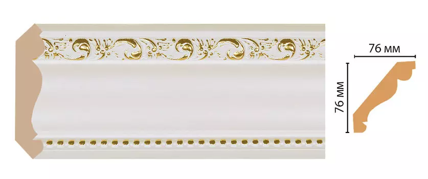 Плинтус потолочный DECOMASTER 154-54 ДМ (77*77*2400 мм)