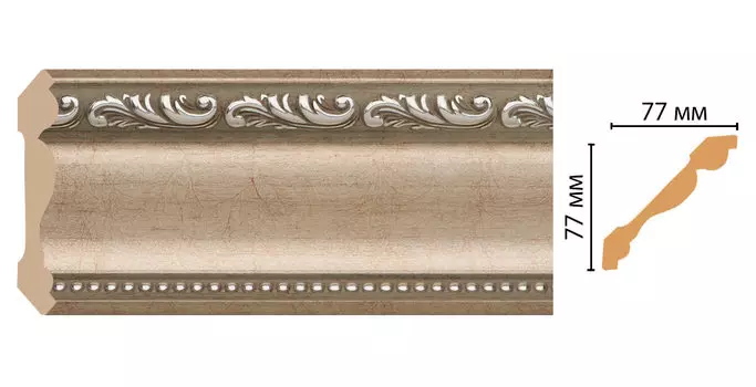 Плинтус потолочный DECOMASTER 154-59 ДМ (77*77*2400 мм)