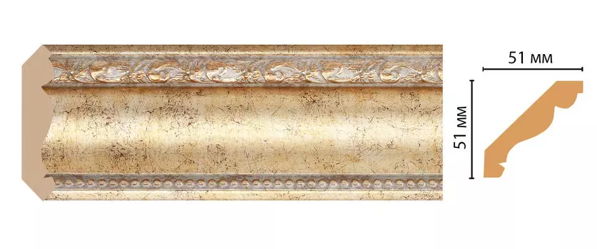 Плинтус потолочный DECOMASTER 155-553 ДМ (50*50*2400 мм)