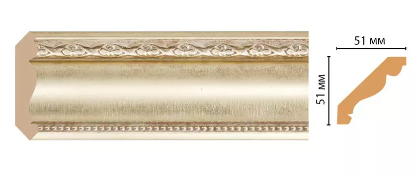 Плинтус потолочный DECOMASTER 155-937 (50*50*2400мм)