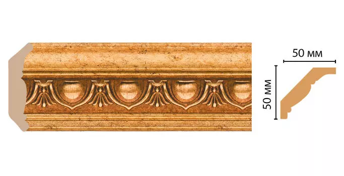Плинтус потолочный DECOMASTER 155D-58 (50*50*2400мм)
