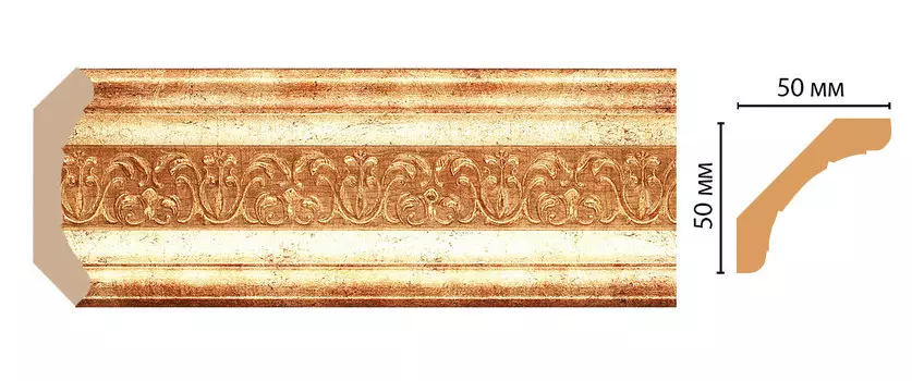 Плинтус потолочный DECOMASTER 167-126 (48*48*2400мм)