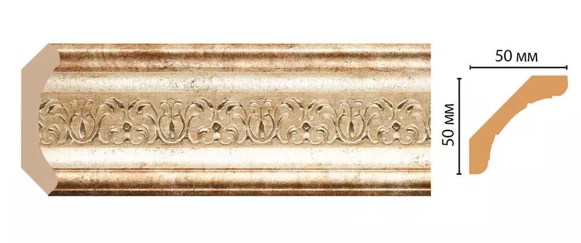 Плинтус потолочный DECOMASTER 167-127 (48*48*2400мм)