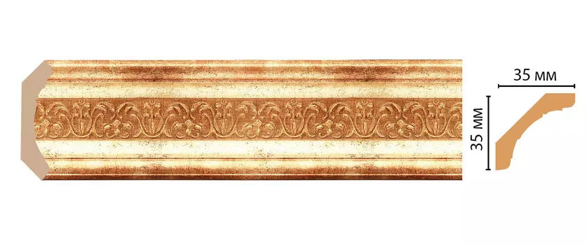 Плинтус потолочный DECOMASTER 167S-126 (35*35*2400мм)