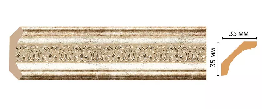 Плинтус потолочный DECOMASTER 167S-127 (35*35*2400мм)