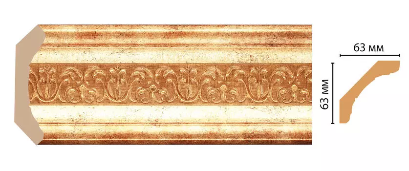 Плинтус потолочный DECOMASTER 168-126 (62*62*2400мм)