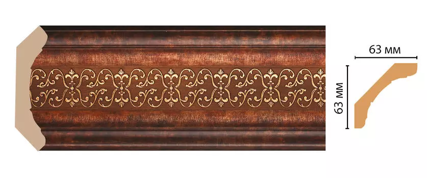 Плинтус потолочный DECOMASTER 168-767 (62*62*2400мм)