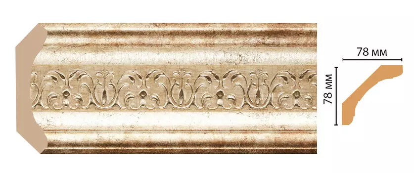 Плинтус потолочный DECOMASTER 169-127 (76*76*2400мм)